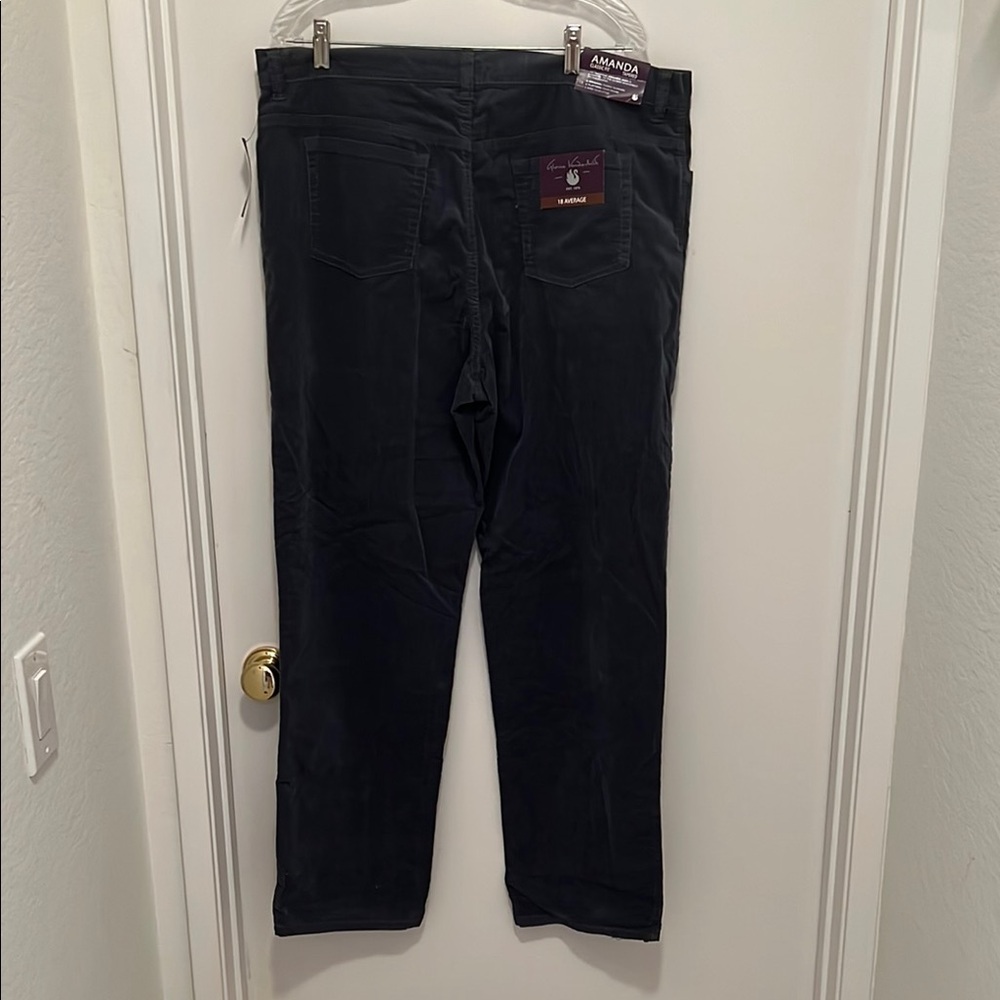 NWT-Amanda Grey Black Corduroy Jeans
